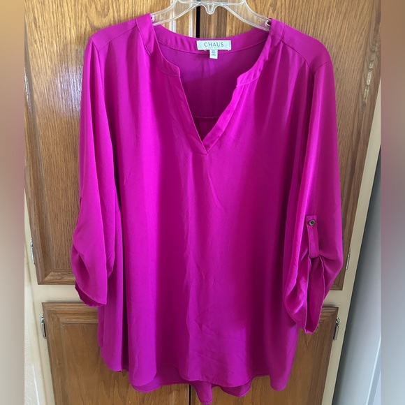 Chaus Tops - Chaus Women's Fuchsia Blouse